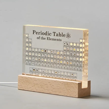 Periodic Table Wall Art with Element Samples, Chemistry Science Display Decor for Living Room, Hallway or Workspace