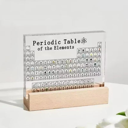 Periodic Table Wall Art with Element Samples, Chemistry Science Display Decor for Living Room, Hallway or Workspace