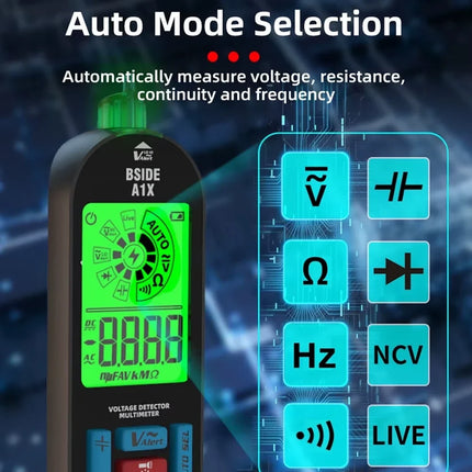 Digital Multimeter with Auto-Ranging & Backlit Display | Accurate Measurements for Home and Professional Use