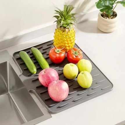 Silicone Kitchen Draining Mat with Quick-Dry Design | Non-Slip Surface for Easy Cleanup