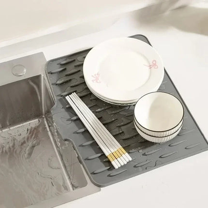 Silicone Kitchen Draining Mat with Quick-Dry Design | Non-Slip Surface for Easy Cleanup