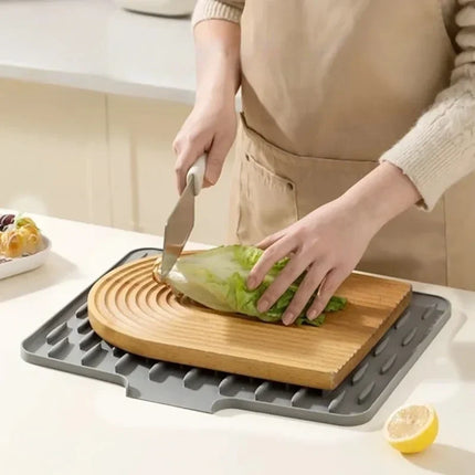 Silicone Kitchen Draining Mat with Quick-Dry Design | Non-Slip Surface for Easy Cleanup