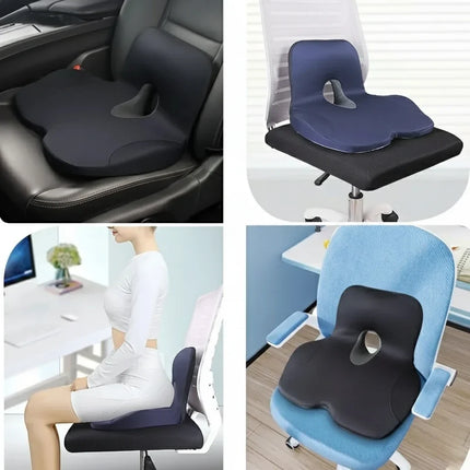 Seat Cushion with 2 Colour Options, Portable Chair Pad for Desk Chair, Home Seating and Everyday Sitting Comfort
