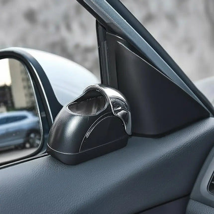 Car Door Ashtray with Windproof Lid, Compact Stick-On Cup with Removable Stainless Steel Insert for Easy Cleaning