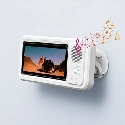Waterproof Phone Holder with Bluetooth Speaker | Hands-Free Design for Outdoor Adventures