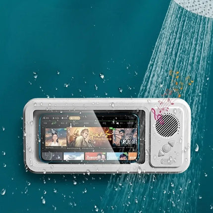 Waterproof Phone Holder with Bluetooth Speaker | Hands-Free Design for Outdoor Adventures