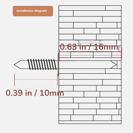 No Drill Wall Nails, 100 Pcs High Carbon Steel Nail and Sleeve Set for Concrete and Brick, Hammer In Fixings