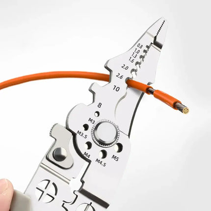 Wire Stripper Crimper and Cutter Hand Tool, 3 in 1 Cable Stripping Tool with Ergonomic Grip for Electricians and Home DIY