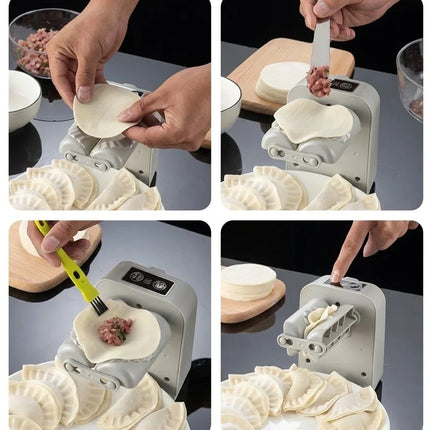 Automatic Dumpling Maker Press for Uniform Crimped Dumplings, Countertop Kitchen Tool for Family Cooking