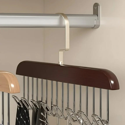 8 in 1 Wardrobe Hanger, Vertical Space Saving Closet Organizer Hook for Clothes, Belts and Ties, 2 Colors