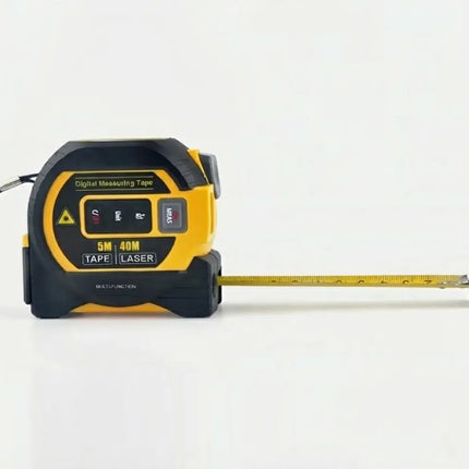 Laser Digital Measuring Tape with 3 Modes, 130 Ft Laser Distance Meter, Backlit LCD Screen and Cross Line Guide