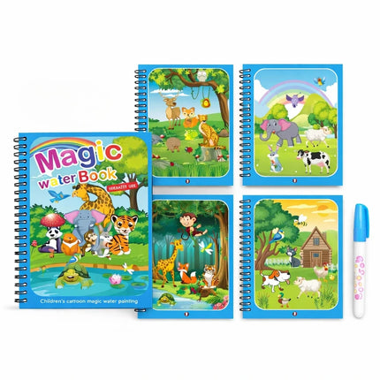 Magic Water Coloring Book for Kids with Reusable Pages | Fun Creative Activity for Endless Imagination