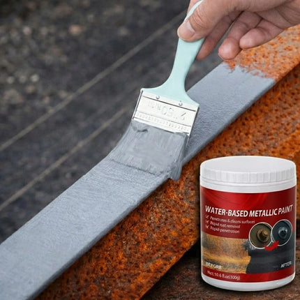 Quick-Dry Anti-Rust Paint for Metal, Waterproof Brush-On Coating That Seals Gates, Stairs and Outdoor Pipes