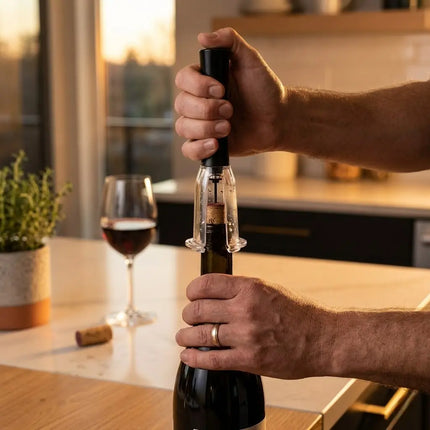Wine Bottle Opener Set, Air Pump Needle Cork Remover with Foil Cutter, Aerator Pourer and Vacuum Seal, for Easy Cork Removal