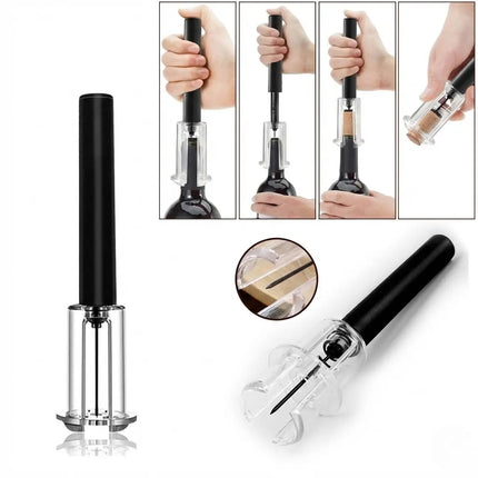Wine Bottle Opener Set, Air Pump Needle Cork Remover with Foil Cutter, Aerator Pourer and Vacuum Seal, for Easy Cork Removal