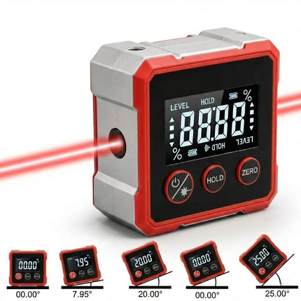 Laser Level with Digital Angle Display, Magnetic Dual Line Laser for TV Mounting, Picture Hanging and Shelves