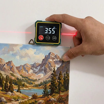 Laser Level with Digital Angle Display, Magnetic Dual Line Laser for TV Mounting, Picture Hanging and Shelves