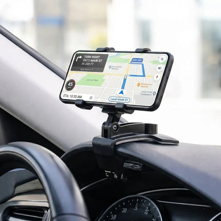 Adjustable Car Phone Stand with 360 Degree Rotating Design, One Handed Landscape to Portrait Switching, Universal Holder for Hands Free Driving