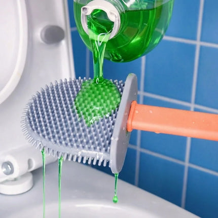 Silicone Toilet Brush with Ergonomic Handle | Easy Cleaning for Hygiene