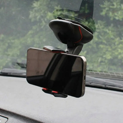 360 Rotating Car Phone Holder with Suction Base, One Click Foldable Dash Mount for All Mobile Phones