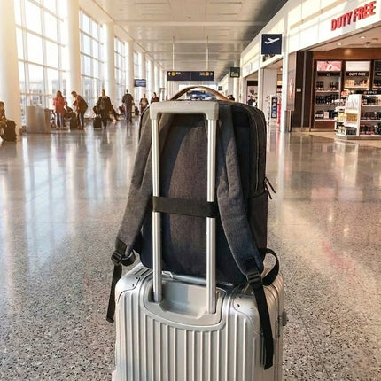 Business Casual Backpack with Multiple Compartments, Everyday Bag in Light Gray, Light Beige, Burgundy or Dark Gray