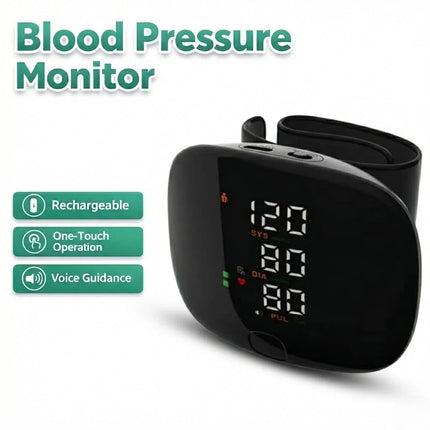 Wrist Blood Pressure Monitor Device with Digital Display | Accurate Readings for Health Tracking