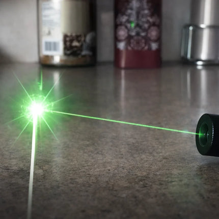 Green Laser Pointer with Key Safety Lock, Highly Visible Long Range Beam for Presentations, Astronomy and Cat Play