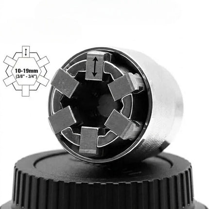 Adjustable Socket Wrench with Ergonomic Handle | Versatile Tool for Home and Auto Repairs