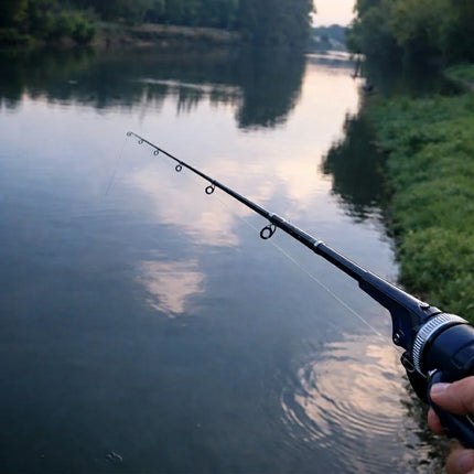 Telescopic Fishing Rod, Collapsible Travel Rod with One Hand Casting Grip for Lake, River, Canal, Dock and Boat Fishing