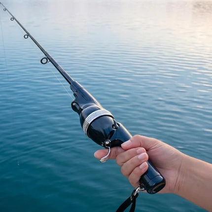 Telescopic Fishing Rod, Collapsible Travel Rod with One Hand Casting Grip for Lake, River, Canal, Dock and Boat Fishing