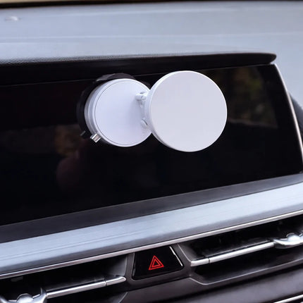 Magnetic Car Phone Mount, Vacuum Suction Cup Base for Dashboard and Windshield Glass, Rotating 360 Degree Head