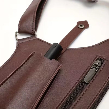 Anti Theft Crossbody Bag, Dual Underarm Zip Compartment Harness Bag in Black or Brown for Travel and Commuting