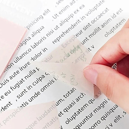 Transparent Sticky Notes | Clear Adhesive for Easy Marking and Reminders