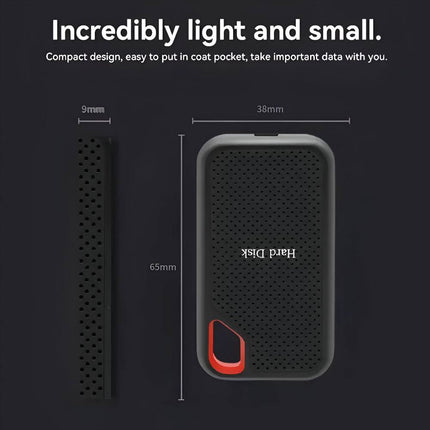 Portable External SSD Drive with High-Speed Data Transfer | Durable Aluminum Storage for Photos, Videos, and Documents