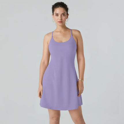 Womens Athletic Dress with Built In Shorts and Pockets, Womens Activewear Dress – image 16