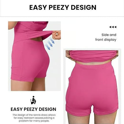 Womens Athletic Dress with Built In Shorts and Pockets, Womens Activewear Dress – image 19