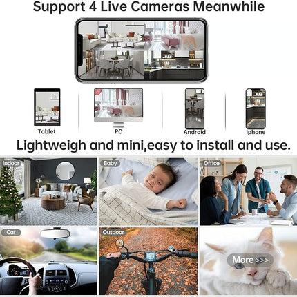Home Security Camera, Mini Wireless Security Camera with Night Vision – image 6