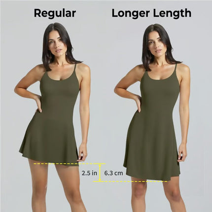 Womens Athletic Dress with Built In Shorts and Pockets, Fitness Dress – image 21