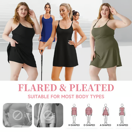 Womens Athletic Dress with Built In Shorts and Pockets, Womens Activewear Dress – image 25