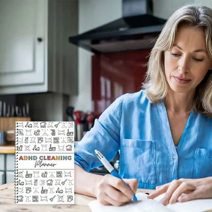 ADHD Cleaning Planner Book, Cleaning Schedule with Weekly Cleaning Checklist
