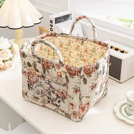 Laundry Baskets, Woven Fabric Storage Basket with Handles
