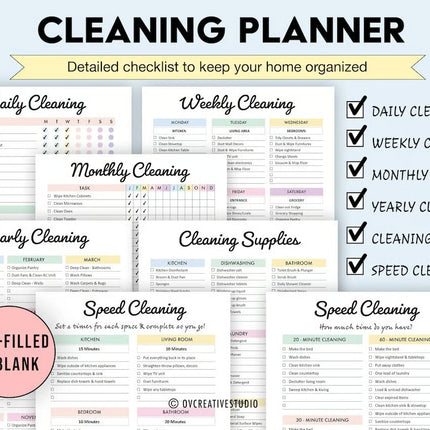 ADHD Cleaning Planner Book, Cleaning Schedule with Weekly Cleaning Checklist – image 4