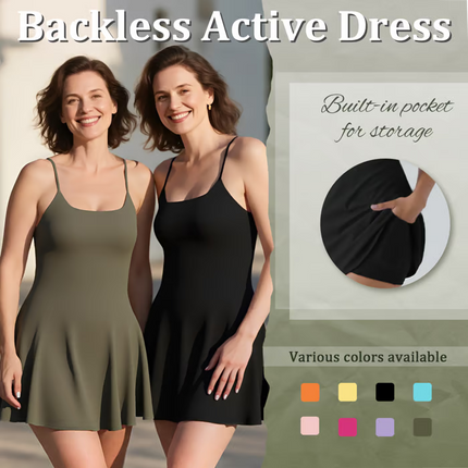 Womens Athletic Dress with Built In Shorts and Pockets, Womens Activewear Dress – image 22