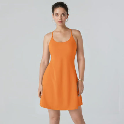 Womens Athletic Dress with Built In Shorts and Pockets, Fitness Dress – image 12