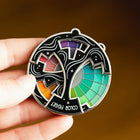 Enamel Lapel Pin, Spinning Color Wheel Enamel Pin and Fidget Toy, Magnetic Needle Minder or Keychain Option