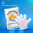 Odor Removing Pet Grooming Gloves, No Rinse Pet Wipes for Paws and Coat, Pet Odor Remover with Aloe Vera