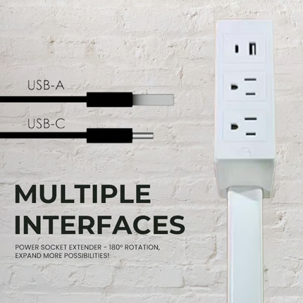Wall Outlet Extender with USB C, Electrical Outlet Extender with Phone Shelf – image 5