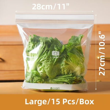 Reusable Zip Lock Bags, Reusable Food Storage Bags for Snacks and Produce – image 10