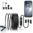Borescope Camera for Phone with 8 LED Lights, Endoscope Inspection Camera, 16.4 ft Semi Rigid Snake Camera, Waterproof