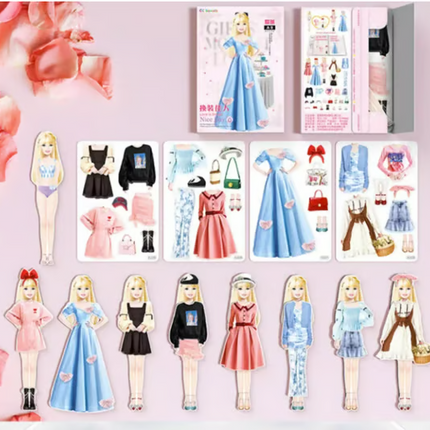Magnetic Paper Dolls Dress Up Game for Kids 3-12, Magnetic Dress Up Doll, Pretend Play Toys and Magnetic Toys for Travel